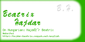 beatrix hajdar business card